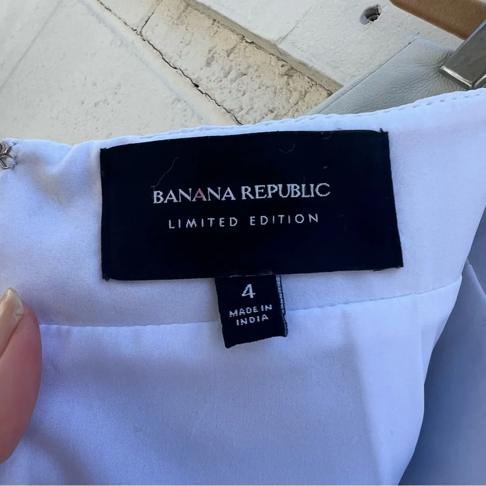 Banana Republic bone white Pencil Skirt with Cutout Design